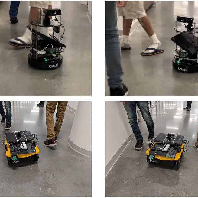 Crowd-steer: Realtime smooth and collision-free robot navigation in densely crowded scenarios trained using high-fidelity simulation